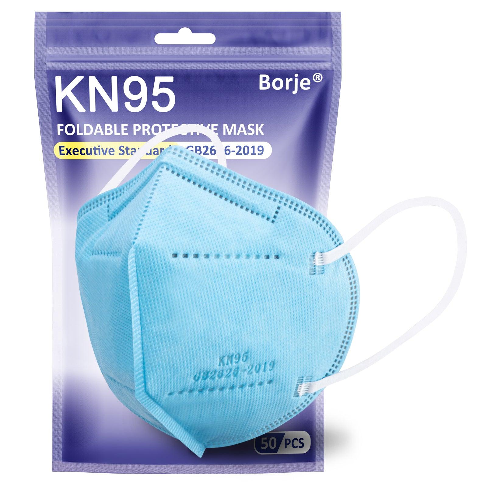 KN95 Face Masks 50 Pcs, 5-Ply Protection Blue KN95 Mask - Borje