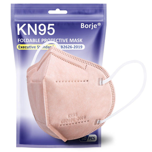 KN95 Face Masks 50 Pcs, 5-Ply Protection Dusty Rose KN95 Mask - Borje