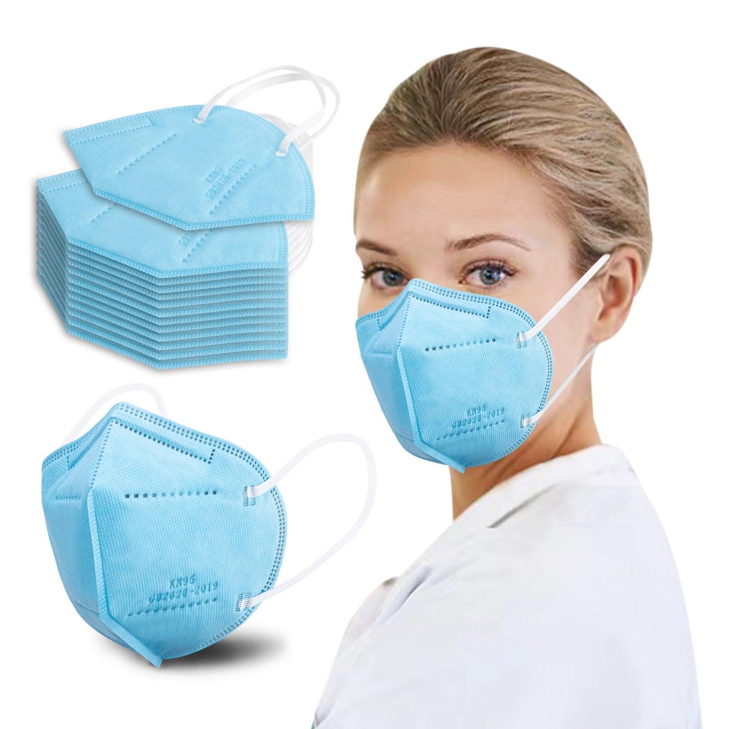 KN95 Face Masks 50 Pcs, 5-Ply Protection Blue KN95 Mask - Borje