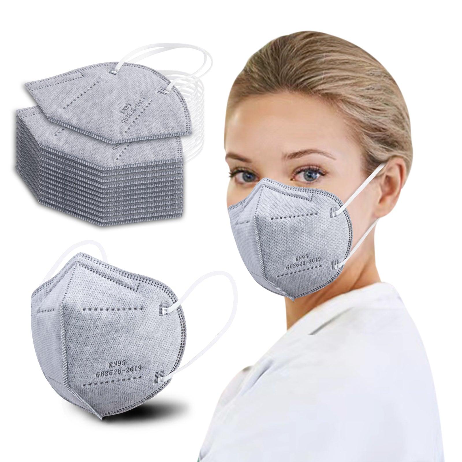 KN95 Face Masks 50 Pcs, 5-Ply Protection Grey KN95 Mask - Borje