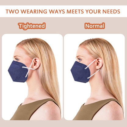 KN95 Face Masks 50 Pcs, 5-Ply Protection Navy KN95 Mask - Borje